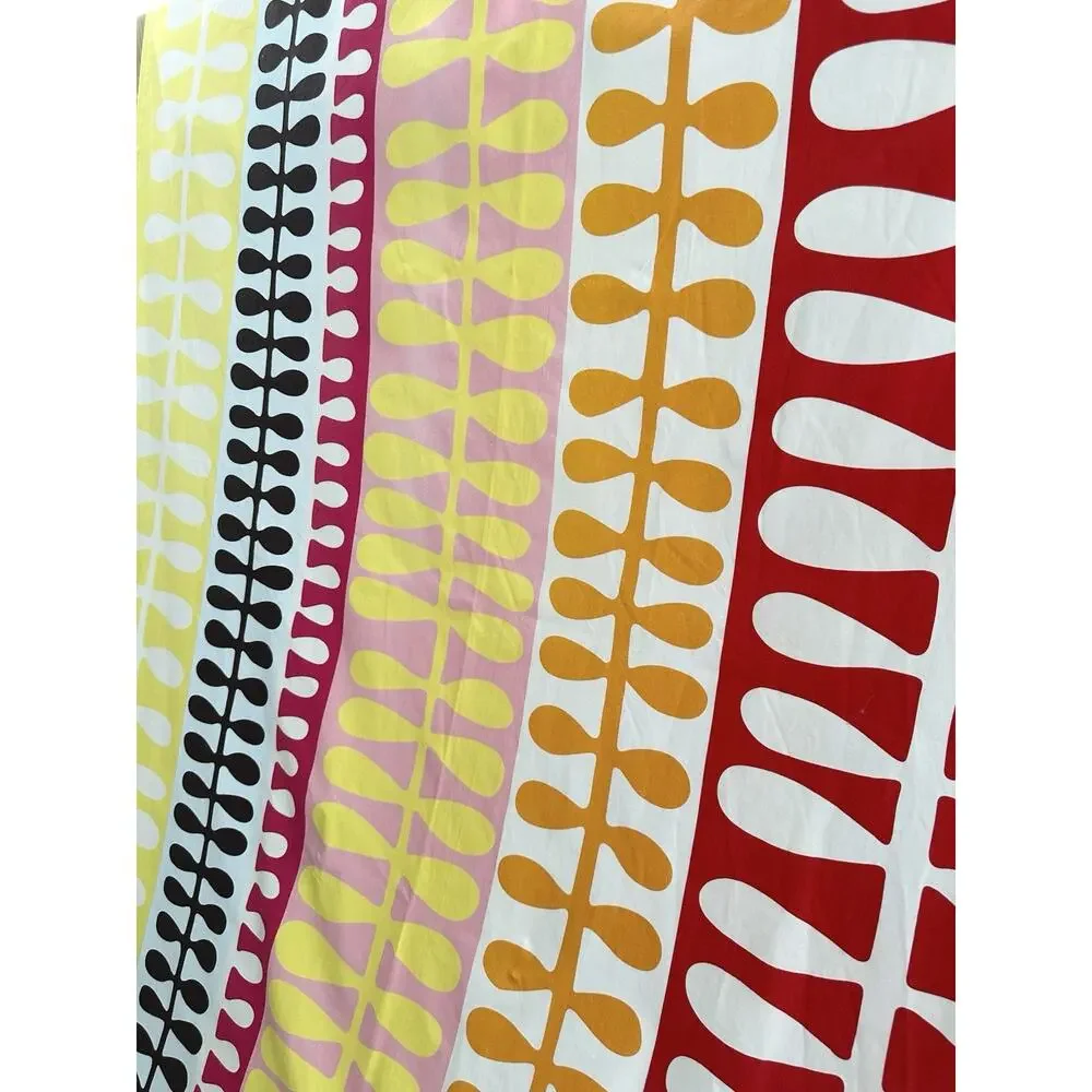 2 IKEA HEDDA Curtain Drape MultiColor MCM Modern Leaves MOD Modern RARE 93 X 56